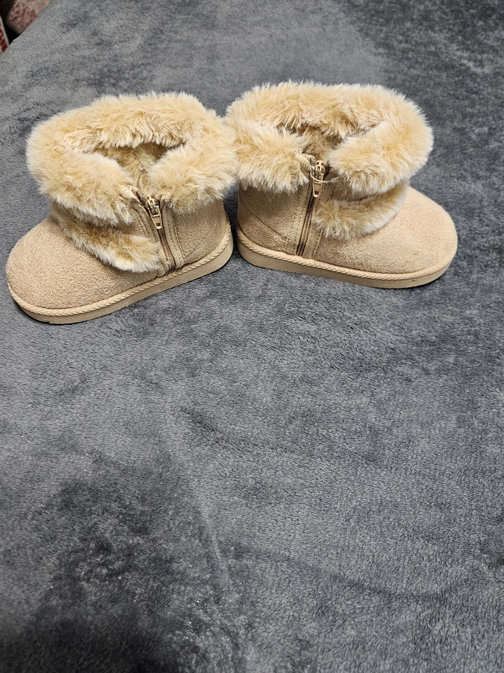 Cozy Faux Fur Lined Baby’s Winter Boots - Tan